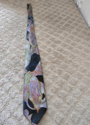 Винтажный шелковый галстук с узором bogner