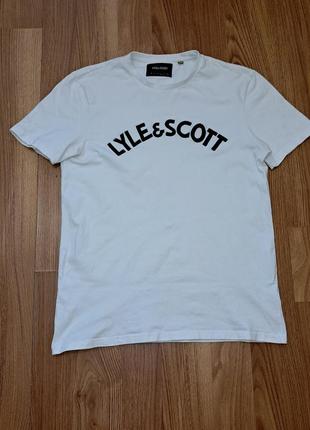 Чоловіча футболка lyle scott з великим вишитим лого оригінал