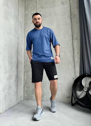 Мужской летний спортивный прогулочный костюм шорты и футболка