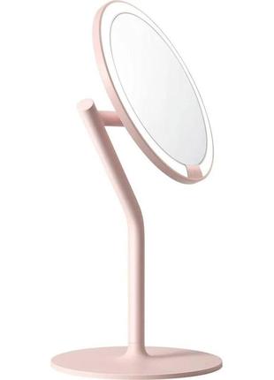 Дзеркало з підсвічуванням xiaomi amiro mini 2s дзеркало для макіяжу із зарядкою від юсб, настільне дзеркало на ніжці