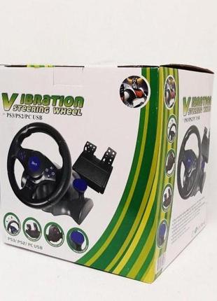 Ігрове мультимедійне універсальне кермо vibration steering wheel ps3 ps2 usb