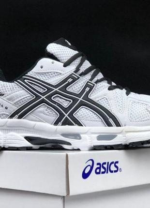 Жіночі чорно-білі кросівки з сіткою в стилі asics gel kahana 8 🆕 кроссовки асікс