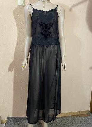 Черное прозрачное платье bershka