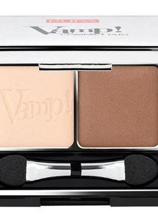 Двойные компактные тени pupa vamp! compact duo 005 milk chocolate, 2,2 г