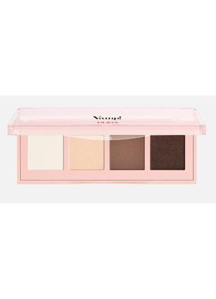 Палетка тіней для повік pupa vamp! palette 4 ombretti 001 natural matt, 5.2 г