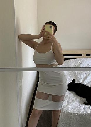 Сукня плаття міді з сіткою