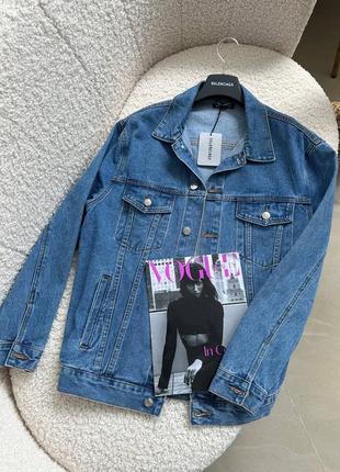Куртка джинсовая в стиле balenciaga синяя
