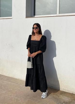 Оригинальное платье из поплина zara