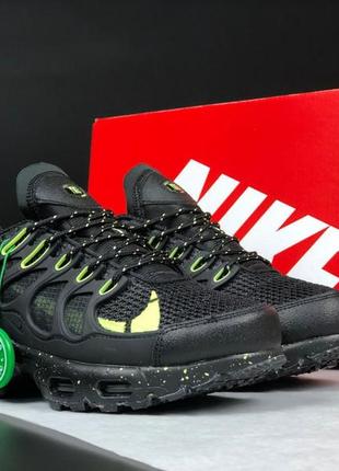 Женские кроссовки найк nike air max terrascape plus черные с салатовым