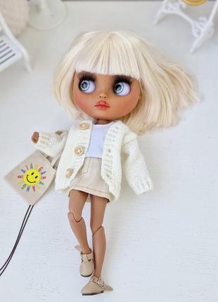 Лялька блайз blythe 30 см кастом волосся блонд каре