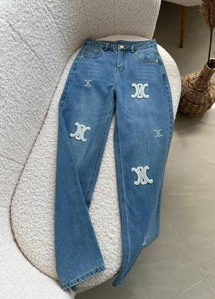 Женские шикарные брендовые джинсы в стиле celine