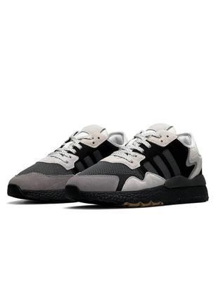 Кроссовки мужские adidas nite jogger black gray