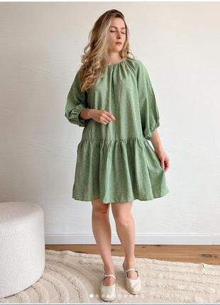Женское платье оверсайз h m в мелкий цветочный ринт