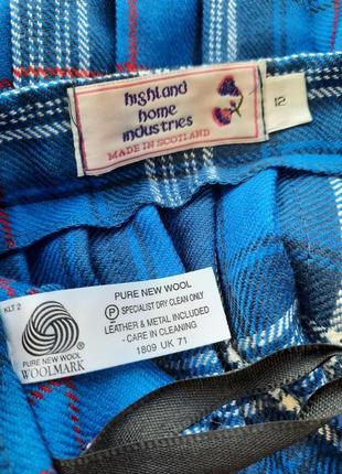 Highland home industries (made in scotland) спідниця килтів у принт клітки 100% вовна9 фото
