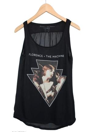 Топ майка черная florence+the machine ceremonials pull&bear m - l