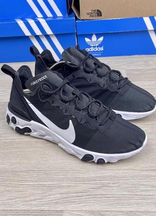 Кросівки nike react element 55 чорні сіточка чоловічі 41