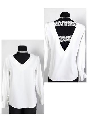 Жіноча блуза сорочка біла вінтаж футболка кофта мереживо розмір s m l жіночий жіночі красива