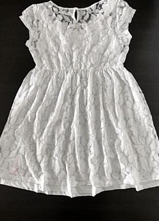 Платье белое кружевное2 фото