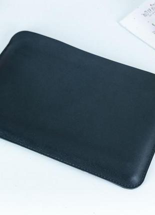 Кожаный чехол для macbook, модель №26, натуральная кожа, итальянский краст, цвет черный3 фото