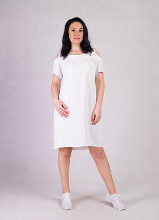 Жіноче літнє плаття із крепу 5 кольорів рр 48-54