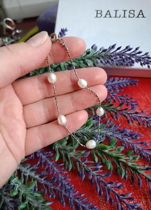 Браслет с натуральными жемчугом