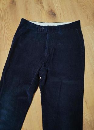 Брюки брюки мужские синие вельвет casual широкие regular ultimo man, размер m