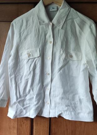 Винтажная блуза - куртка из тонкого льна. tru citi, размер 38