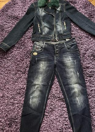 Джинсовый костюм zara!