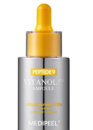 Сироватка для обличчя з пептидами та вітамінним комплексом - medi peel peptide 9 vitanol ampoule pro, 30 мл