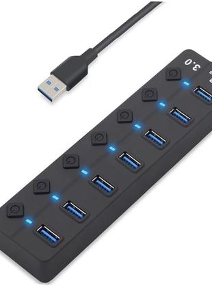 Usb-розгалужувач 7 port usb hub 3.0