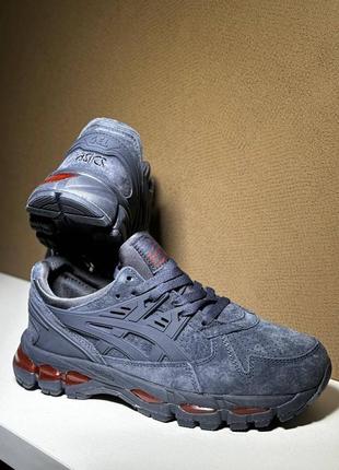 Asics gel kayano trainer 21 navy suede grey red