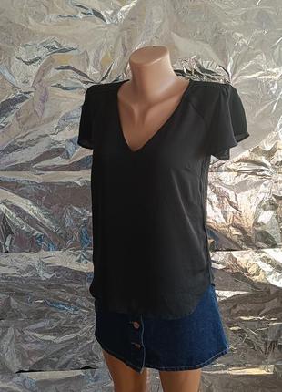 Распродажа всё по 50 гривен! 🥰 черная стильная женская блуза блузка хс