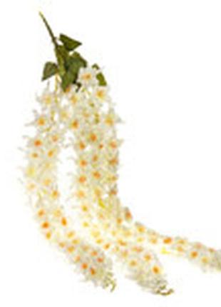 Квітка штучна гліцинія біла,117 см