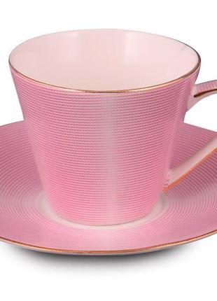 Чайний набір "модерн рожевий" 2 предмети 200 мл