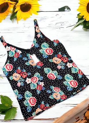 Брендовая майка топ papaya collection цветы батал этикетка