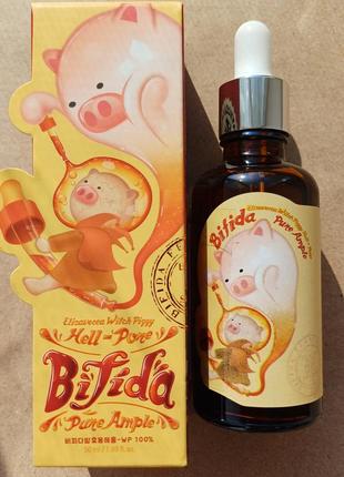 Восстанавливающая сыворотка для лица elizavecca piggy hell pore bifida pure ample, корея 50 мл