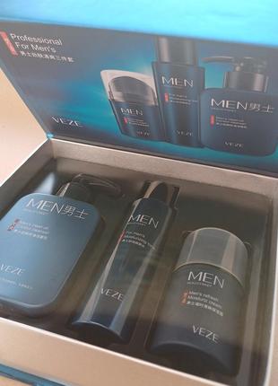 Подарунковий набір чоловічої косметики з гіалуроновою кислотою для догляду veze men 3...