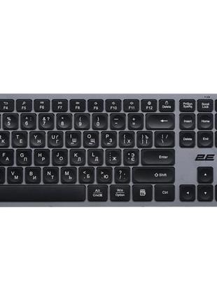 Клавіатура бездротова 2e ks240 wl bt gray (2e-ks240wg_ua)