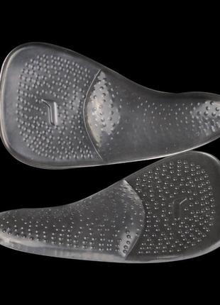 Силіконові напівустілки з поперечно-поздовжнім супінатором прозорі (пара)