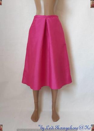 Фирменная oasis стильная юбка миди в сочном розовом цвете, размер хс-с