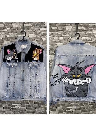 Джинсовая куртка, джинсовая курточка, джинсовка, джинсовая куртка с рисунком