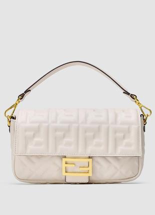 💎 сумка в стиле fеndi baguette cream leather bag