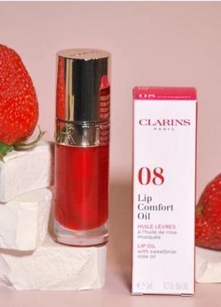 Clarins lip comfort oil intense майка для губ с увлажняющим эффектом, 08