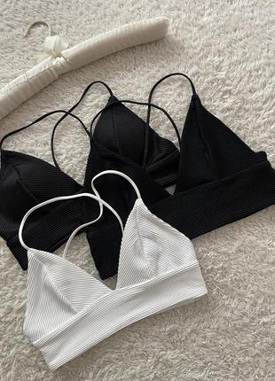 Верх от купальника в рубчик h&m