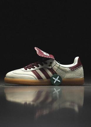 Женские кроссовки адидас самба / adidas samba x wales bonner pony tonal