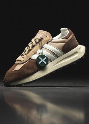 adidas fitbit retropy e5 brown beige white, кросівки чоловічі адідас, кроссовки мужские адидас