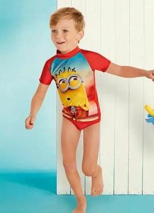Сонцезахисний купальний костюм посіпаки lupilu на хлопчика (плавки + футболка) р.86-92 – 12-24 місяці
