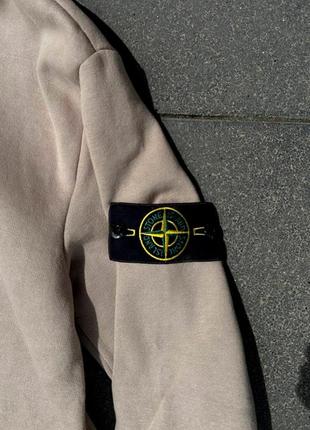 Худи stone island бежевое