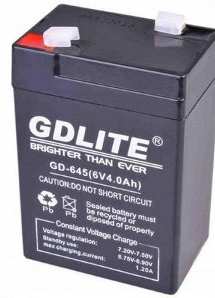 Аккумулятор 6 вольт 6v 4.0ah gdlite gd-645