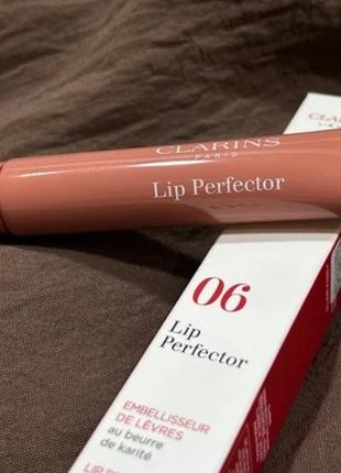 Clarins lip perfector увлажняющий блеск для губ, 06🩵